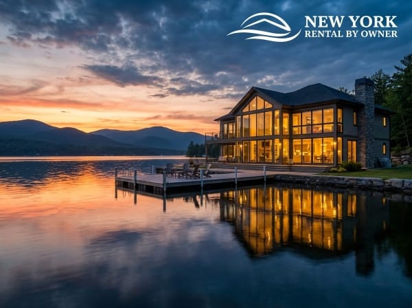 Lake George vacation rentals waterfront home with private dock